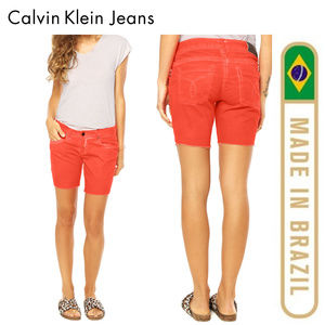 Bermuda Serge Calvin Klein Red Jeans Size 30